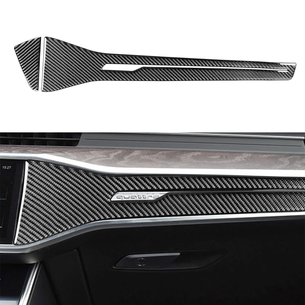

Center Console Panel Decoration Sticker Cover Trim Decal for Audi A6L A7 2019 Car Interior Accessories Carbon Fiber