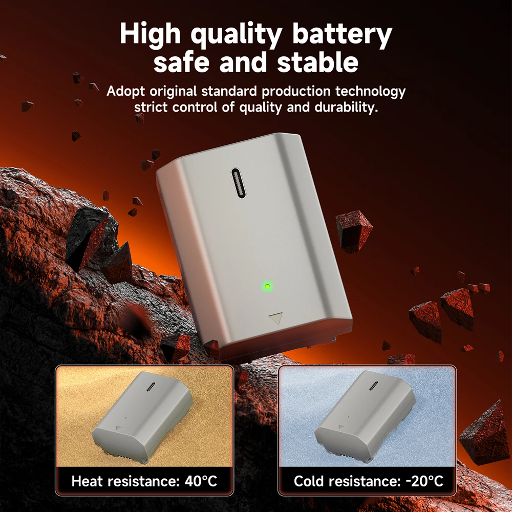 2600 мАч NPFZ100 NP FZ100 NP-FZ100 аккумулятор USB-C перезаряжаемый для камеры Sony A7MII A7C A7S3 A6600 A9M2