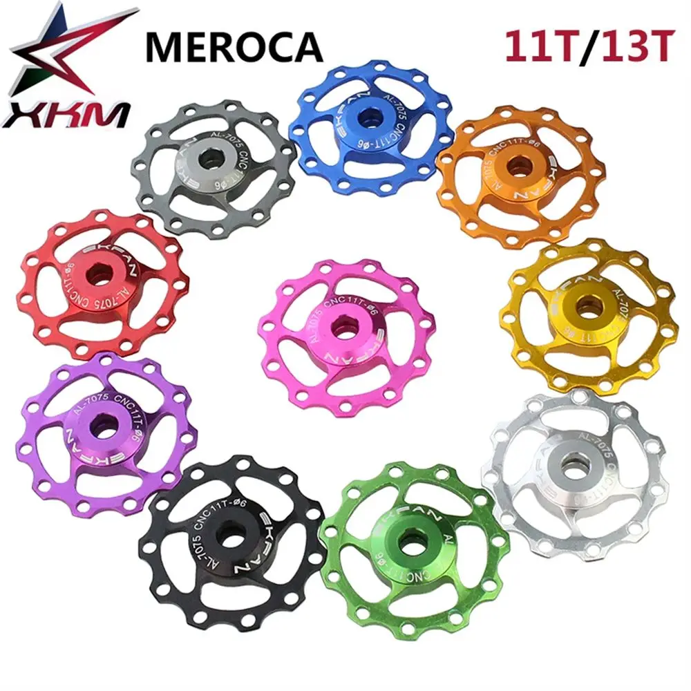 

Mountain Road Bike 11T 13T Aluminum Guide Wheel Rear Derailleur Pulley Metal Bearing Guide Part Cycling Accessory Pulley Bearing