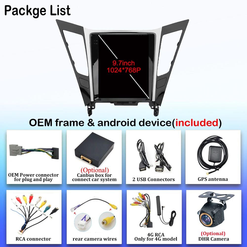 9 7-дюймовый Android14 экран Tesla стиль автомобильный радиоприемник для Hyundai Sonata 8 YF 2010-2015