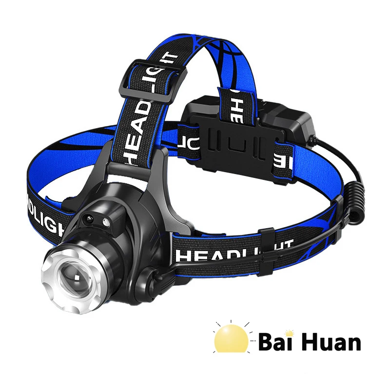 High Power T6 12000 Lumen Headlight Powerful Flashlight Lantern Headlamp Camping Fishing USB Rechargeable Searching Torch Lamp