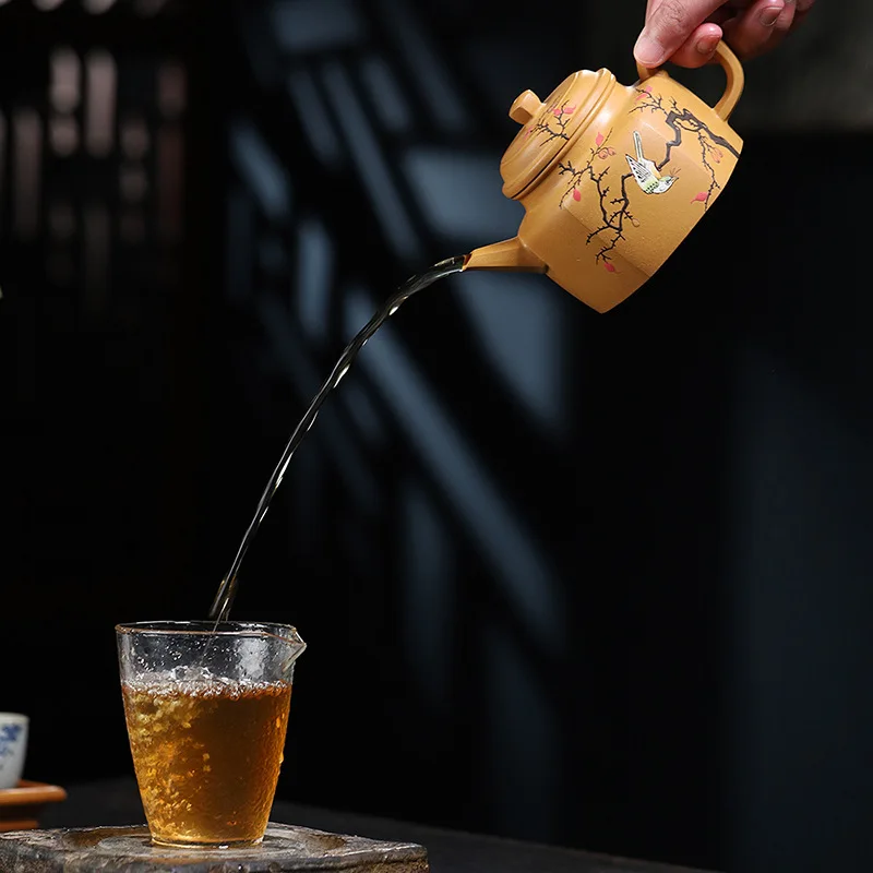 Высокое качество шестиугольный меч Liude Zhong Pot Yixing глиняный чайник ручной работы