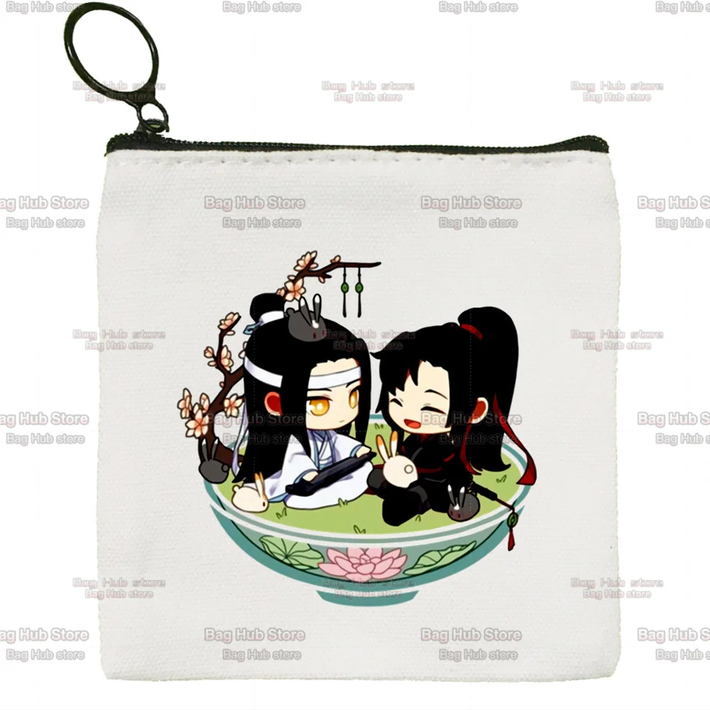 Mo Dao Zu Shi Graphic Wei Wuxian Lan Wangji Cute Key Coin Purse for Teenager Cartoon Cute Card Bag Little Girl Purses