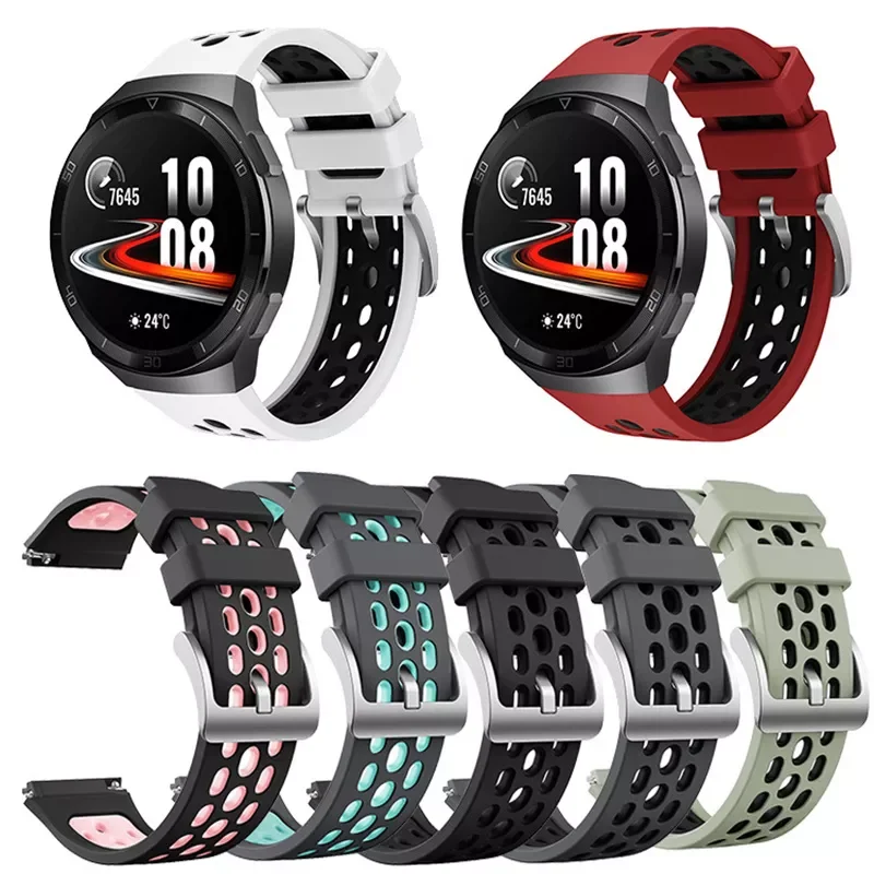 

Silicone Watch Strap for Huawei Watch GT 2e Smartwatch Band Replacement GT2e Wristband 22mm Bracelet Belt Watch Bands Breathable