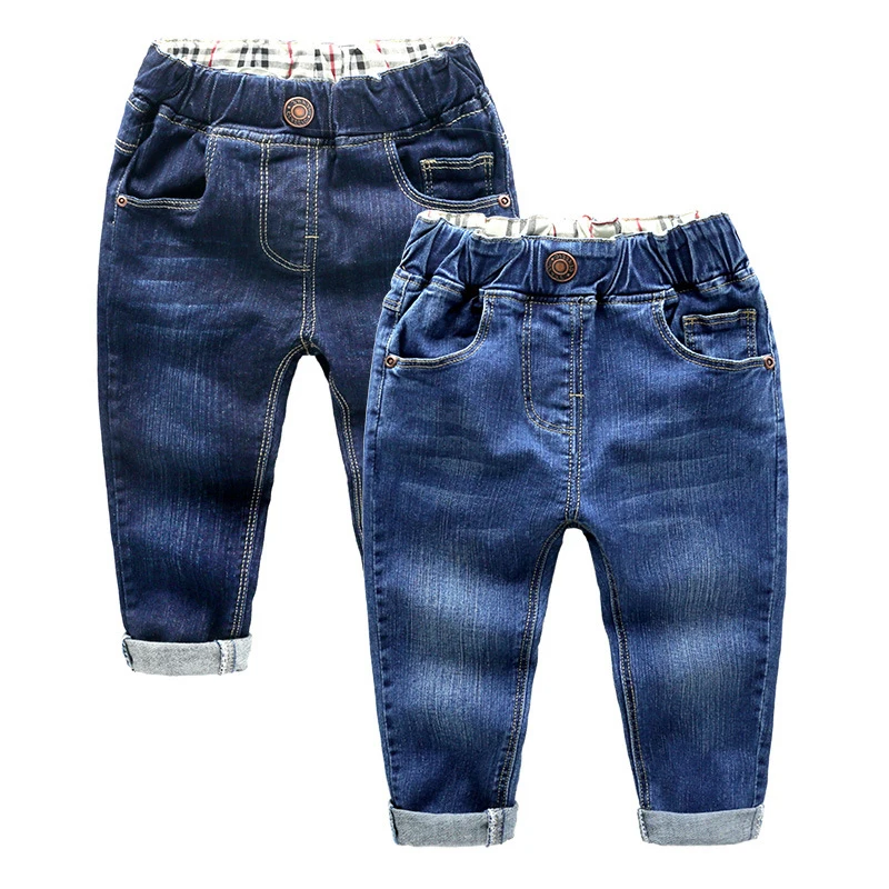 

Children'S Jeans Spring Autumn Boys Cotton Solid Color Jeans Fashion Casual Toddler Pants Children'S Jeans 2-8 Years Old