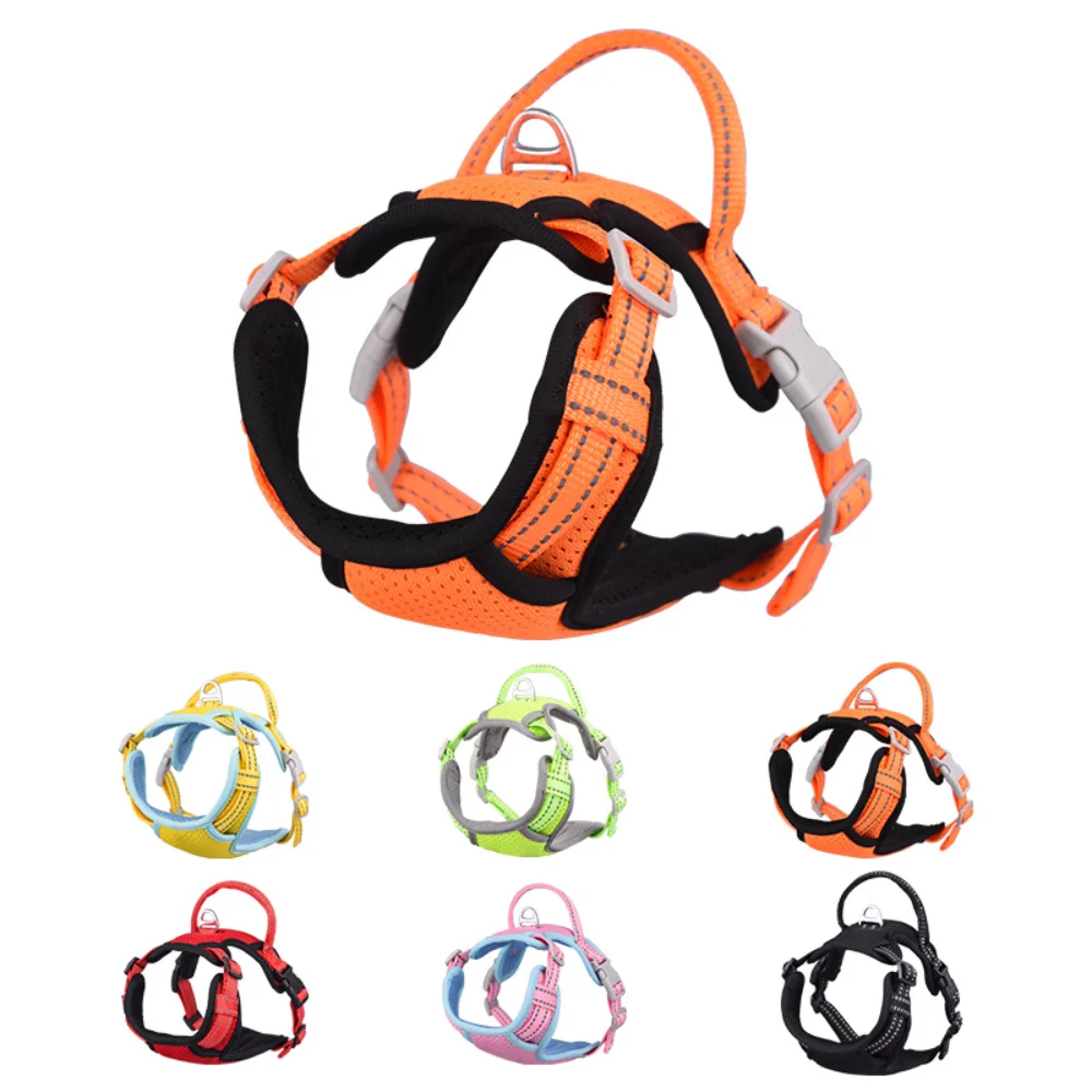 

Pet chest and back adjustable reflective dog chest and back strap vest type medium and large mesh dog chest and back dog