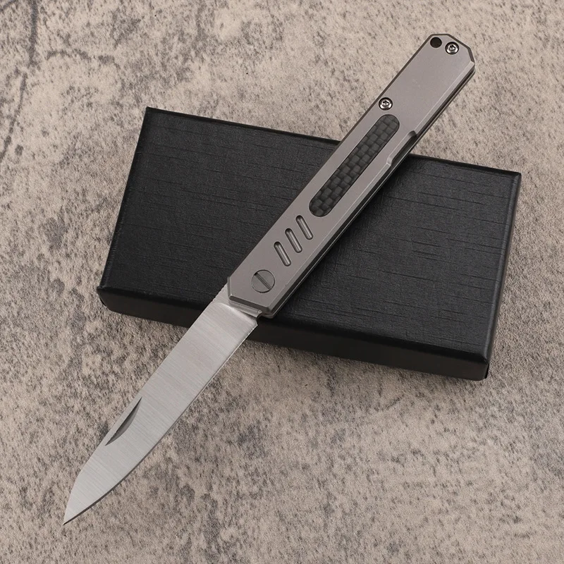 Складной нож 14C2 8N со стальным шарикоподшипником рукоятка из титанового сплава