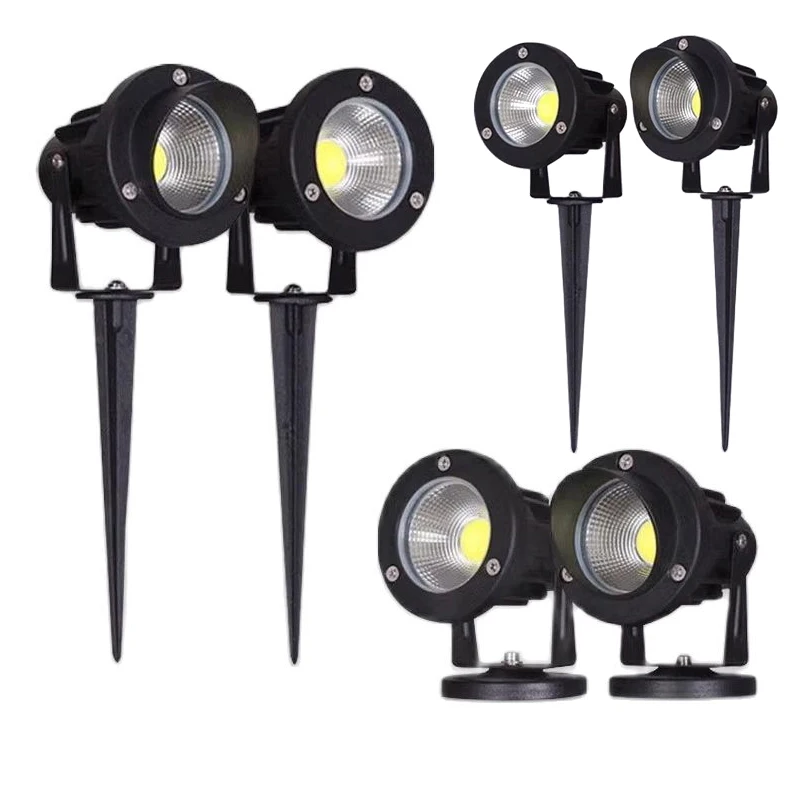 LED Garden Decoration Lights IP65 Waterprof Lawn Lamp AC220V110VDC24V12V Warm White 7W10W12W Landscape Spike Path Spotlights