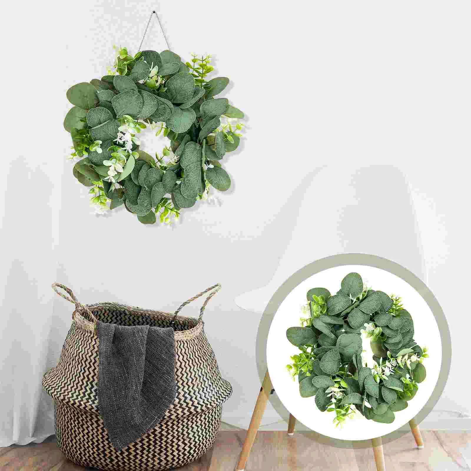 

Hanging Door Wreath Pendant Simulation Plant Garland Door Decoration for Home
