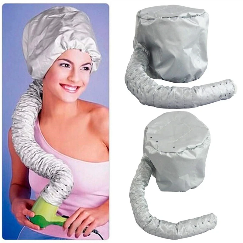 

Portable Soft Bonnet Hood Hair Dryer Attachment Hairdressing Electric Heating Cap Reduces Heat Around Ears Hair Hat Drying Tools