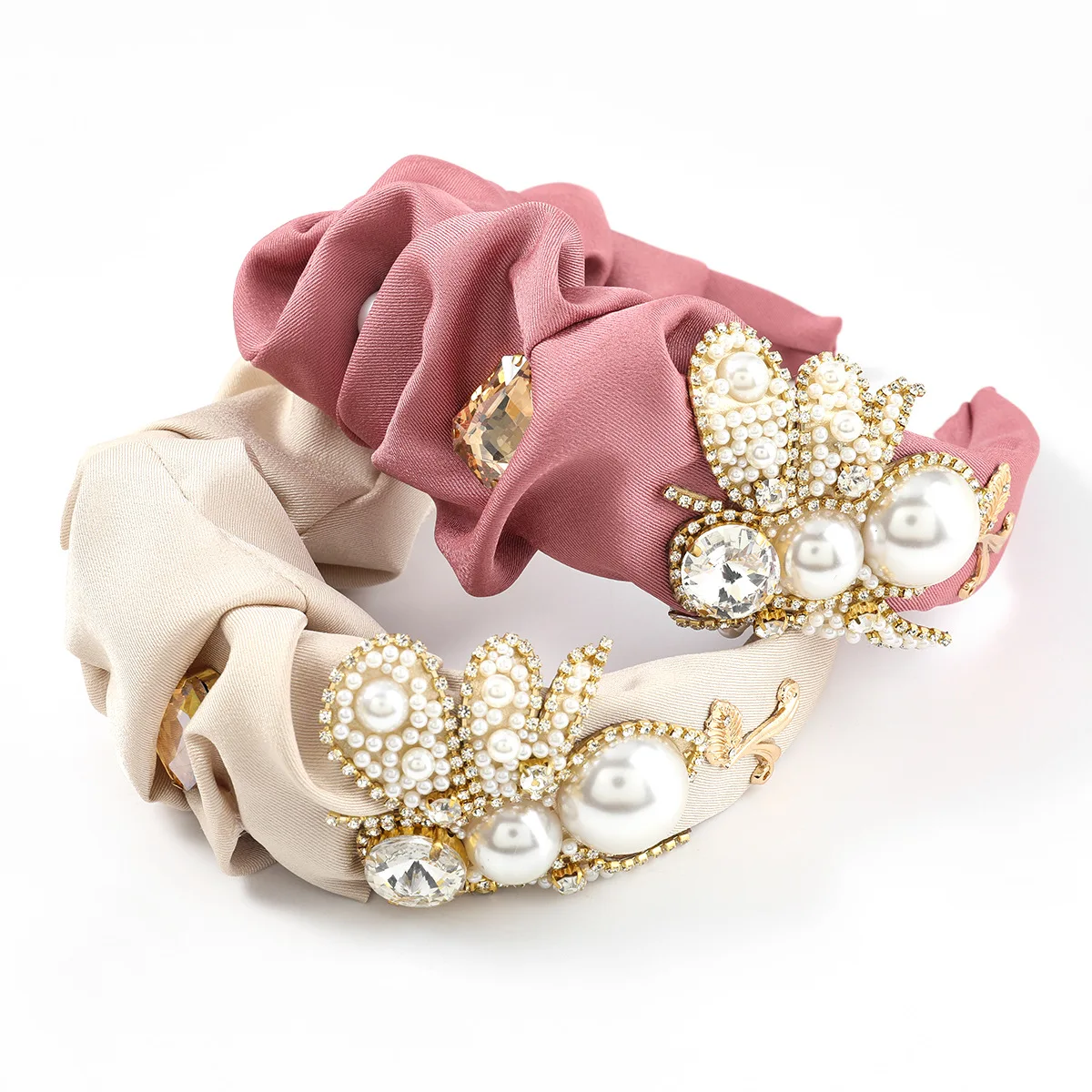 

Новинка 2022, ободок для волос со стразами в виде бабочки, черного и желтого цветов, ободок для волос со складками, дизайнерские аксессуары для...