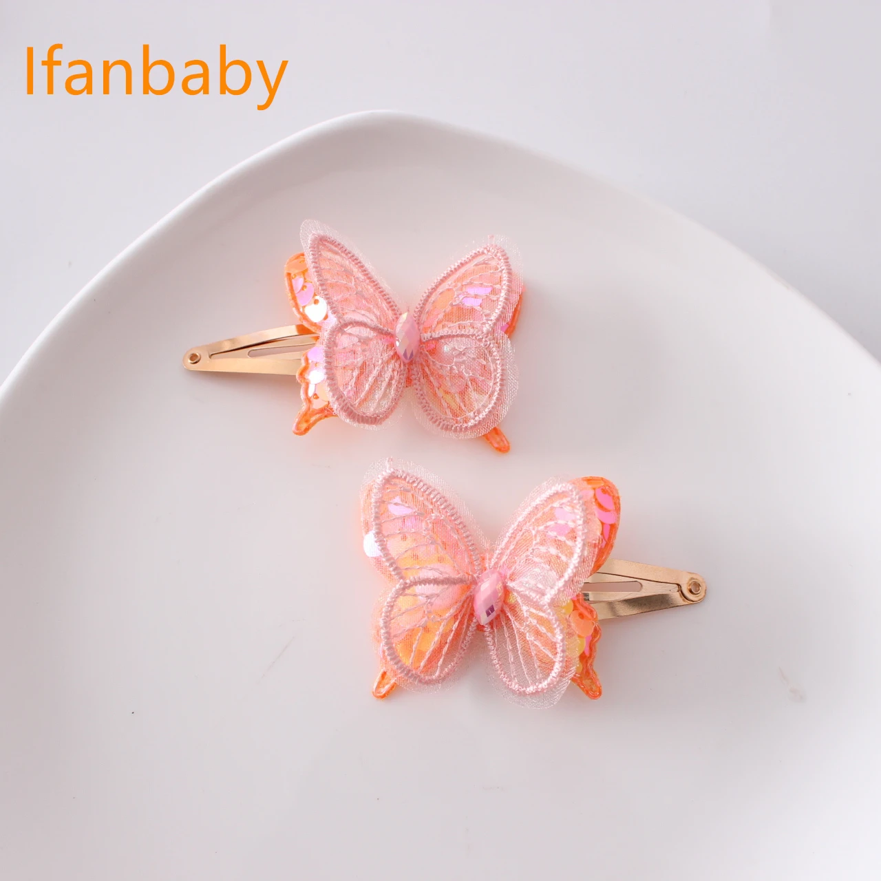 Милые детские аксессуары заколка для волос BB девочек с цветами заколка-бабочка