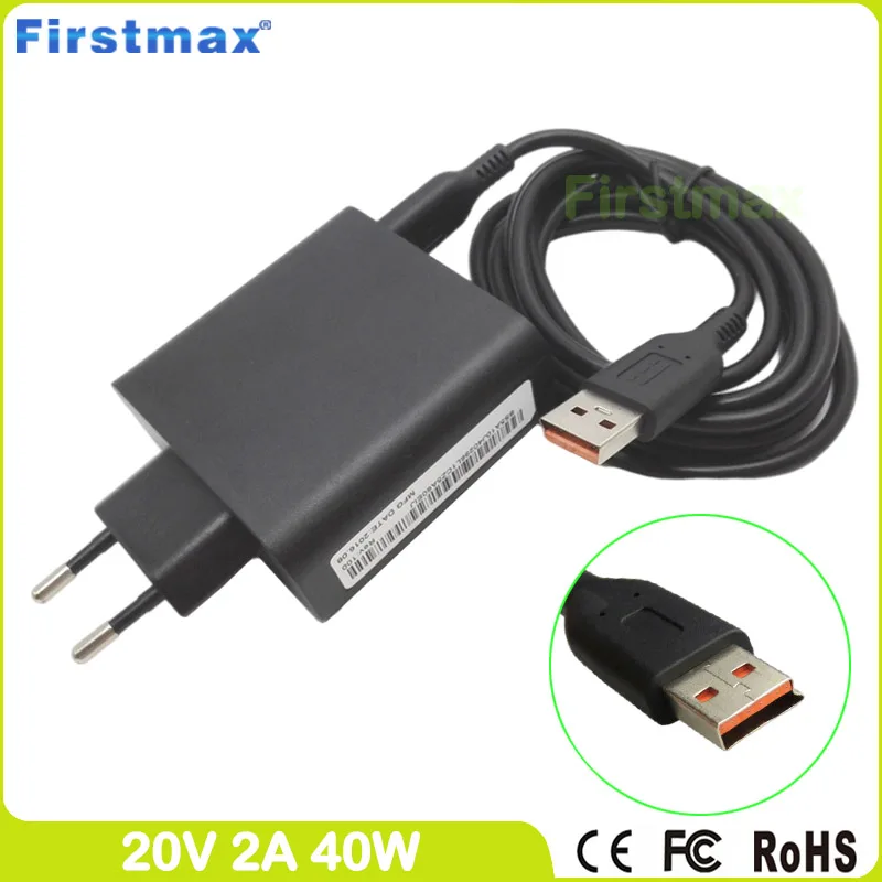 Зарядное устройство для ультрабука 20 в 2 А 40 Вт Lenovo Yoga 3-1170 80J8 3-1470 только Core i3 80KQ