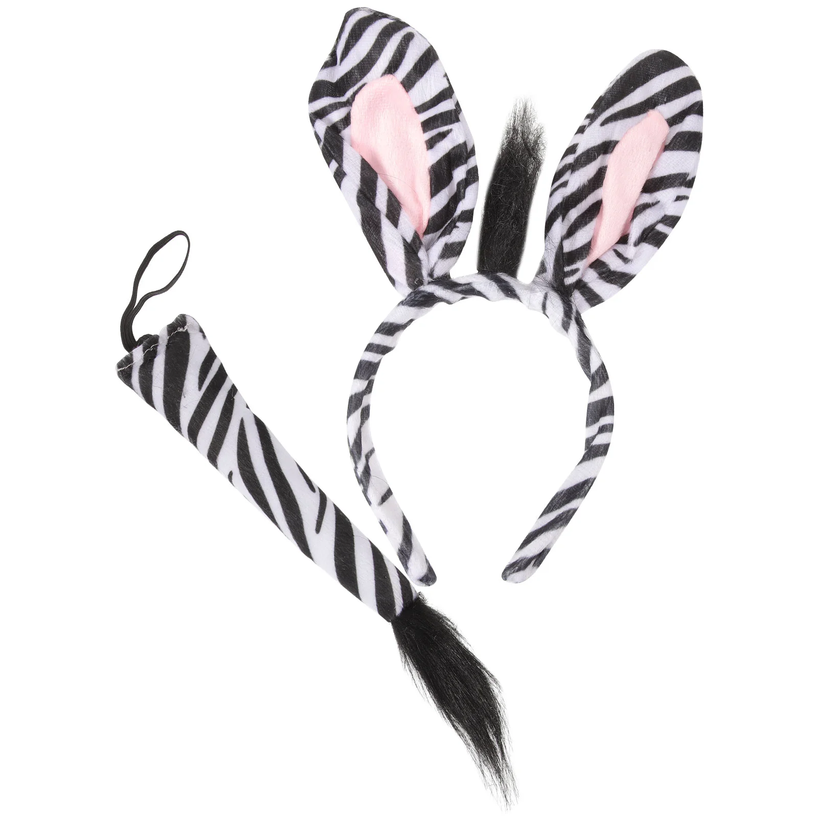 

Clothing Set Zebra Headdress Hair Hoop Animal Cosplay Headband Oversized Scrunchies