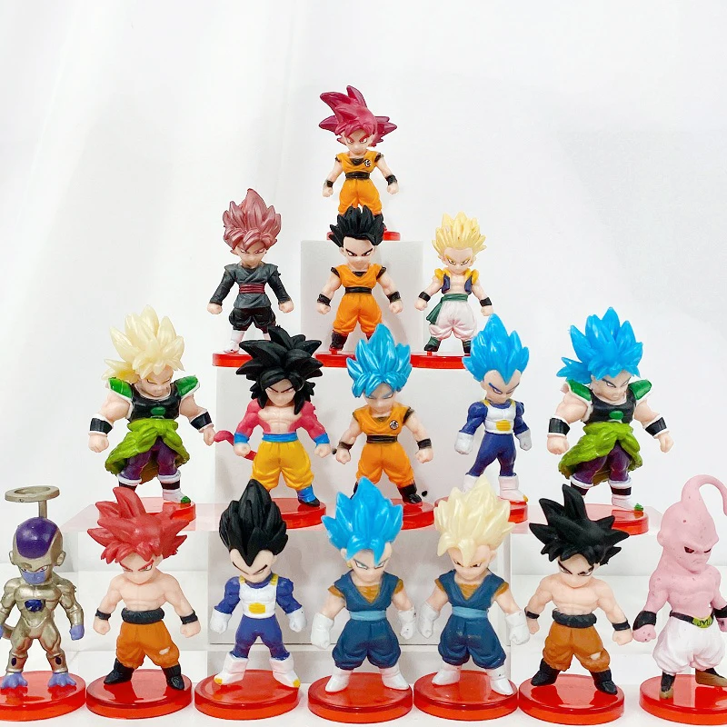 

Dragon Ball Figure Set Son Goku Vegeta Broly Buu Action Figure Anime Dragon Ball Super Figurines Model Gifts Toys