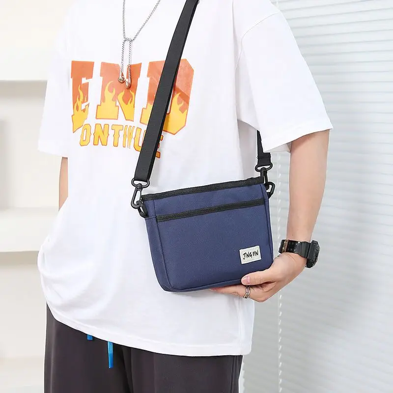 New Men's Mini Bag  Waterproof Nylon Canvas Crossbody Shoulder Bag Casual and Lightweight Small Shoulder Bag