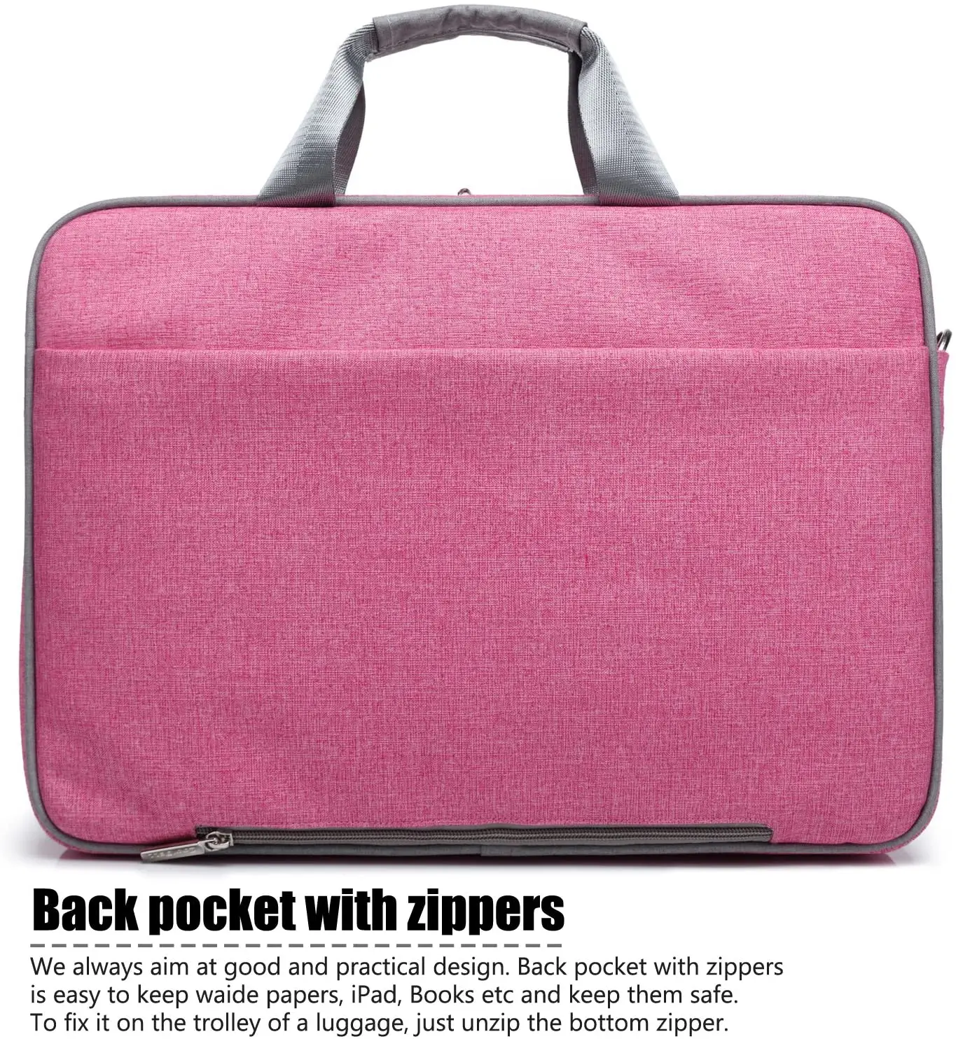 CoolBELL 15.6 Inch Laptop Bag Shoulder Bag Large Capacity Messenger Bag Business Briefcase for Women/College (Pink)