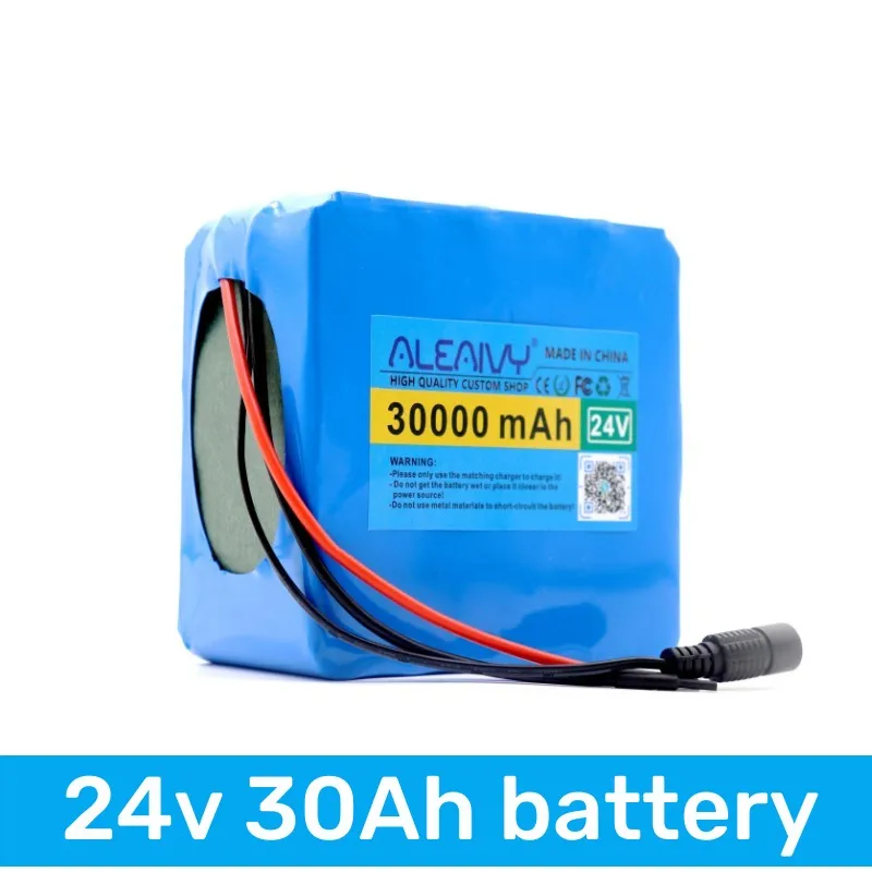 

24V 30Ah 25.2V 18650 Lithium Battery Pack Batteries Packs for Electric Motor Bicycle Ebike Scooter Wheelchair Cropper with BMS