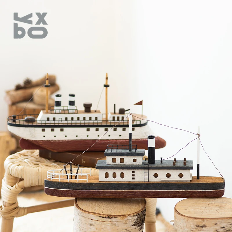 

YBOX Nautical Beach Wooden Ship Boat Decoration home ornaments handmade arts crafts fancy design