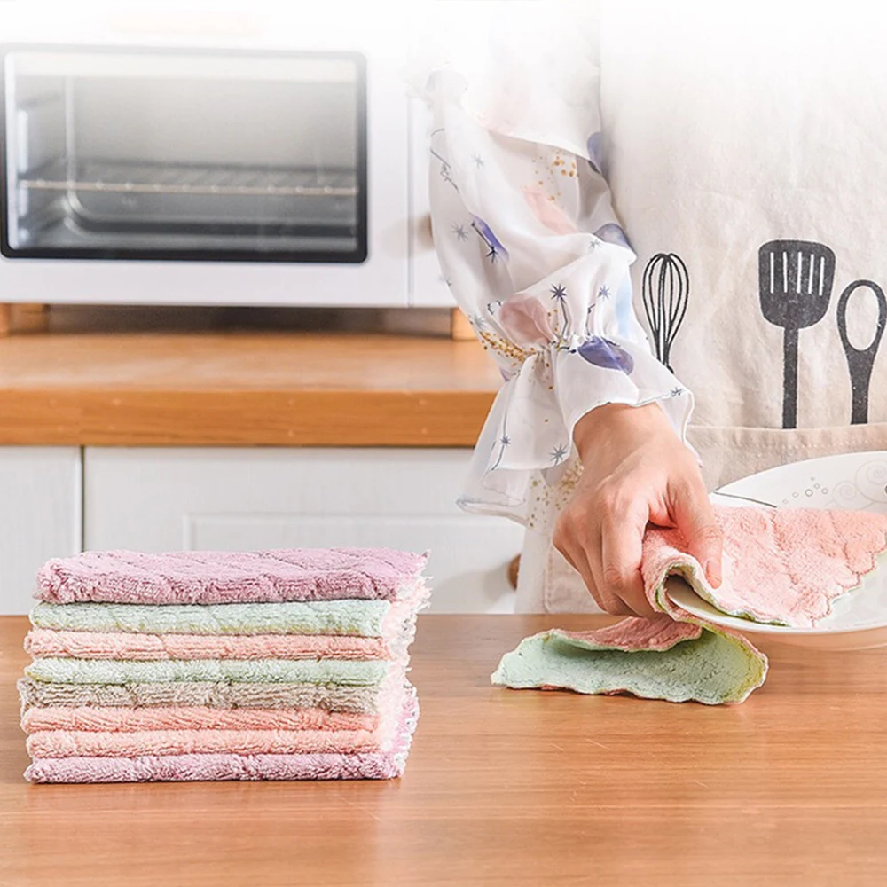 

Тряпка для чистки из микрофибры, многофункциональные многоразовые мягкие тряпки для кухни, салфетки из микрофибры, чистящие полотенца без ...