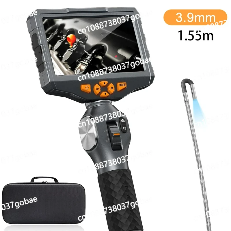 TESLONG TD500 3 9 мм шарнирный бороскоп с линзой 1080P 5-дюймовый IPS-экран двусторонний 360 °