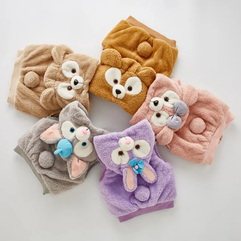 

Winter Vests Baby Girls Children Hooded Fleece Zipper Cartoon Waistcoat Loose Cute Outerwear Fleece Zipper Cartoon Outerwears