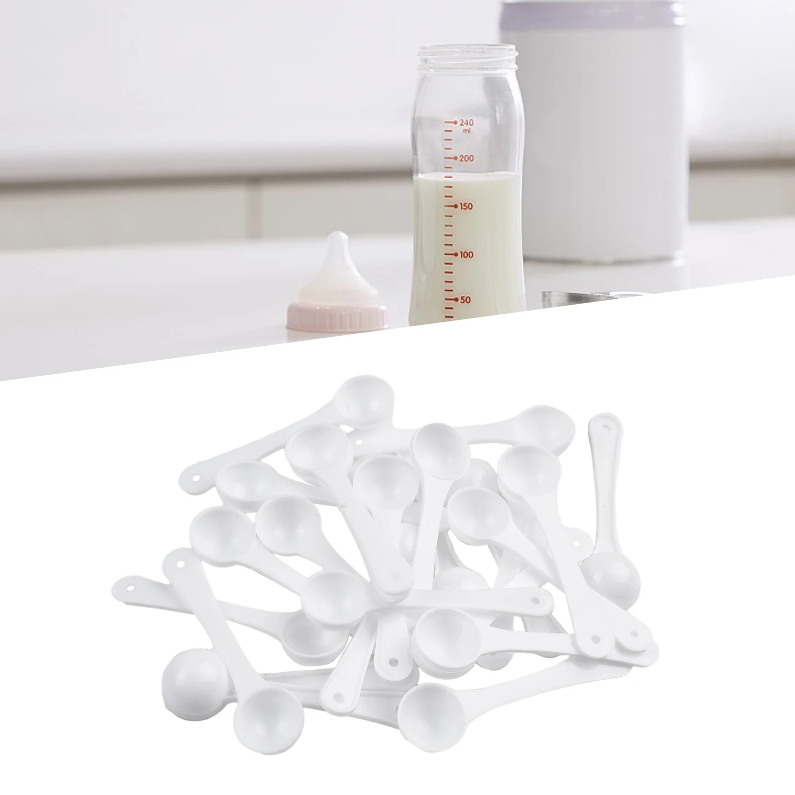 50 шт. 1 г пластиковая мерная ложка грамм для пищи выпечки медицинского порошка