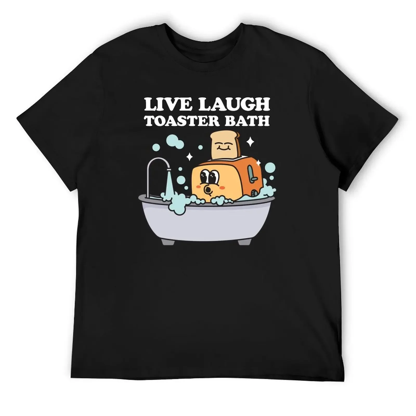 Футболка для ванны Live Laugh Toaster хлопковые футболки с рисунком аниме футболка на