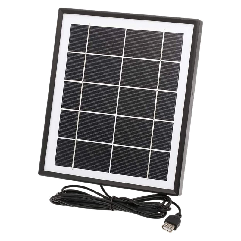 

5.5W Monocrystalline Silicon Solar Charging Board Mobile Phone Charger Glass Laminate Board With 3 Meters USB Cable