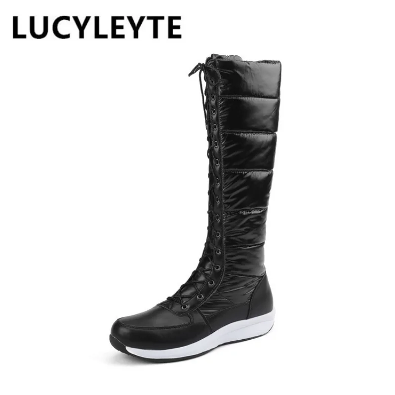 

Ladies Snow Boots Thick Sole Winter Boots Thickened Plush Waterproof Anti-Slip Boots Fashion Ladies Winter Shoes Warm Fur