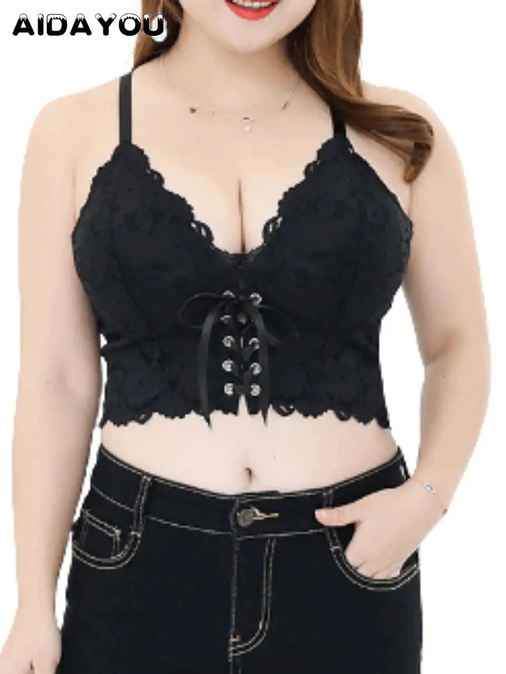 

Women's Lace Bra Big Adjustable Glamorise Elegance Front-Close Lace Underwire Bra ouc345