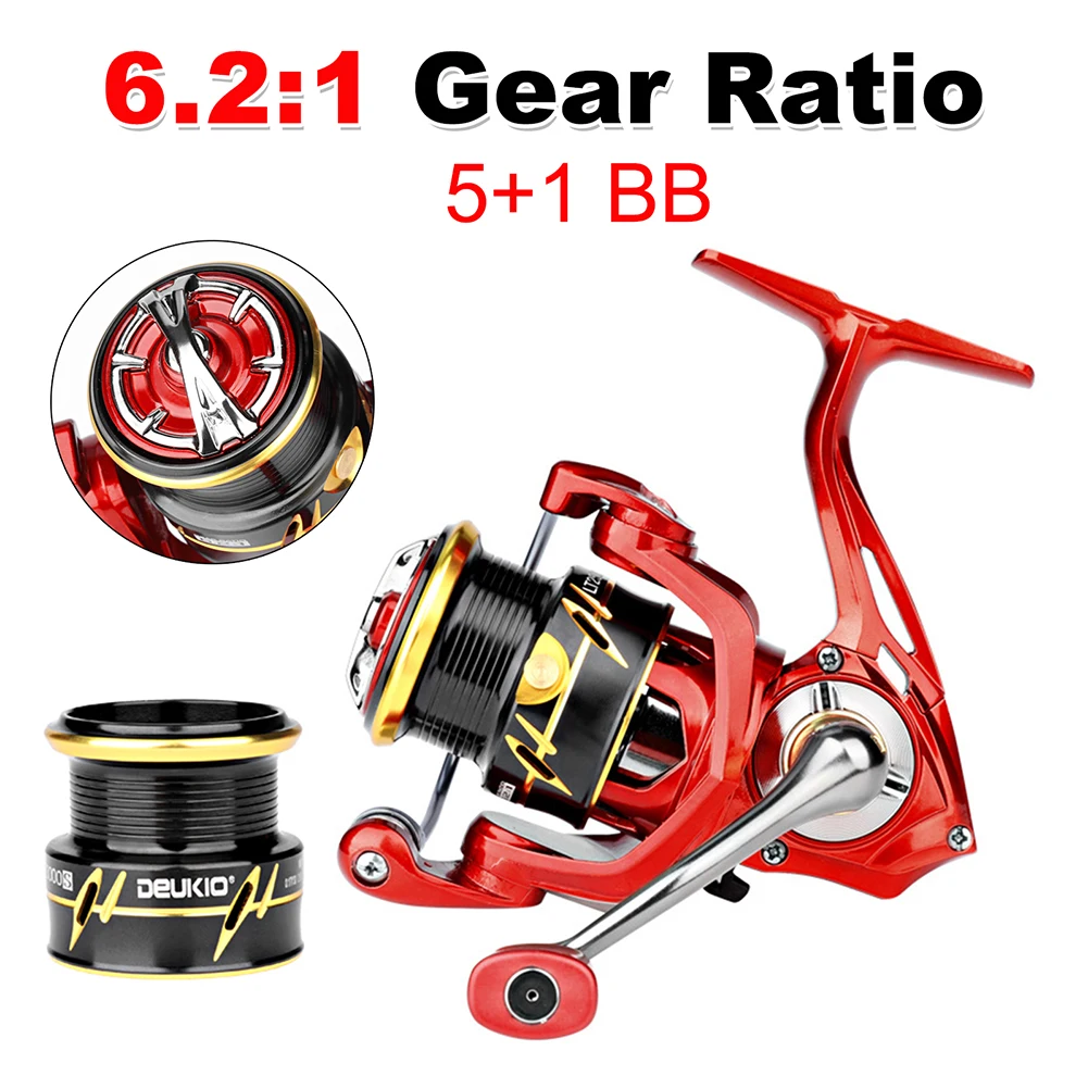 

Fishing Reel 5+1BB 6.2:1 High Speed Max Drag 6kg 2500 3000 Series Spinning Reels Windlass Surf Reel Fishing Accessories