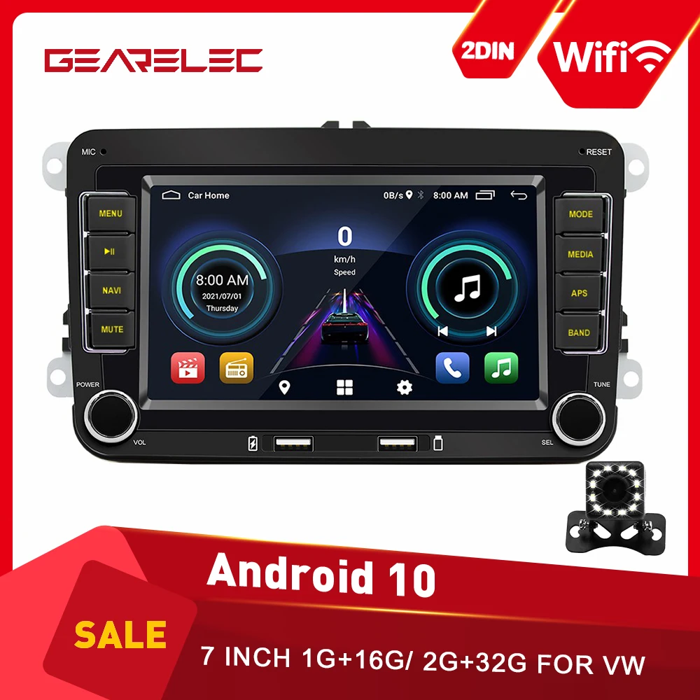 

Car Multimedia Player For VW Android WiFi 7inch Screen GPS Navigation Bluetooth RDS FM AM Radio 1G+16G/ 2G+32G Stereo Car Radio