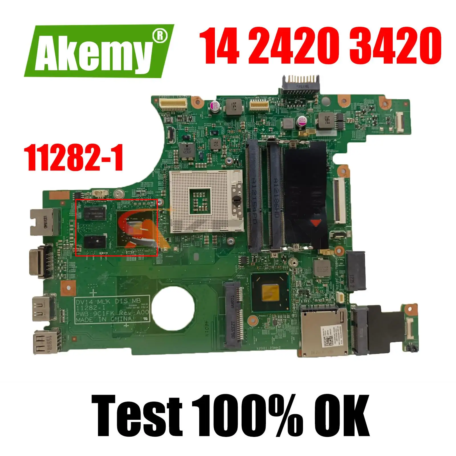

Материнская плата для ноутбука DIS или UMA для DELL Inspiron 14 2420 3420 HM76