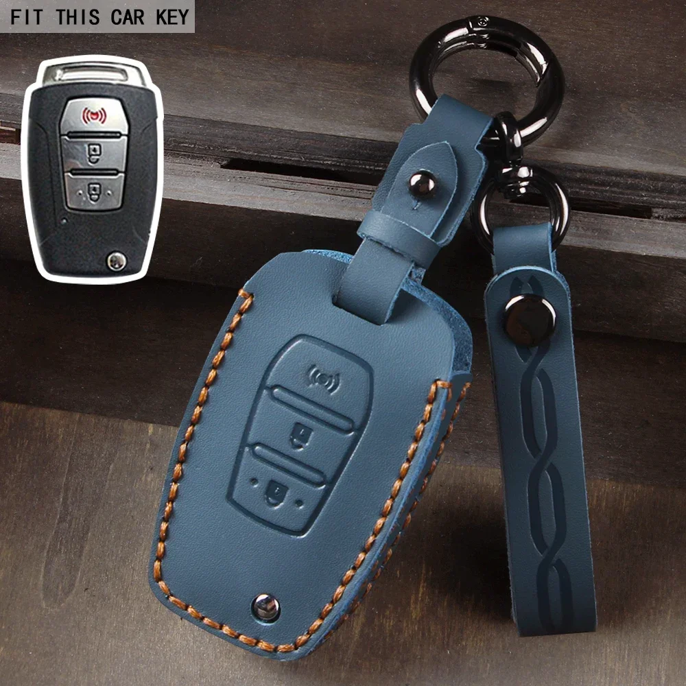 

Кожаный защитный чехол для брелока, сумка-держатель, автомобильный складной чехол для ключей для SsangYong Kyron2 Sanka Actyon Korando Tivoli