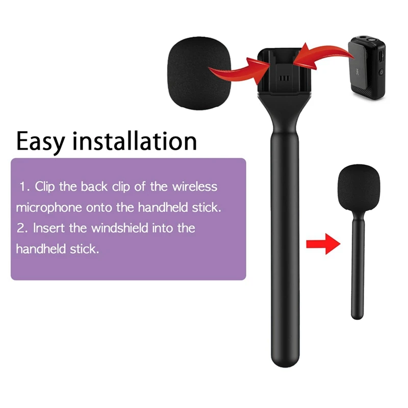 Ручной адаптер для микрофона DJI Mic 1/2 Rode Wireless Go/Goii/Relacart/беспроводной передатчик