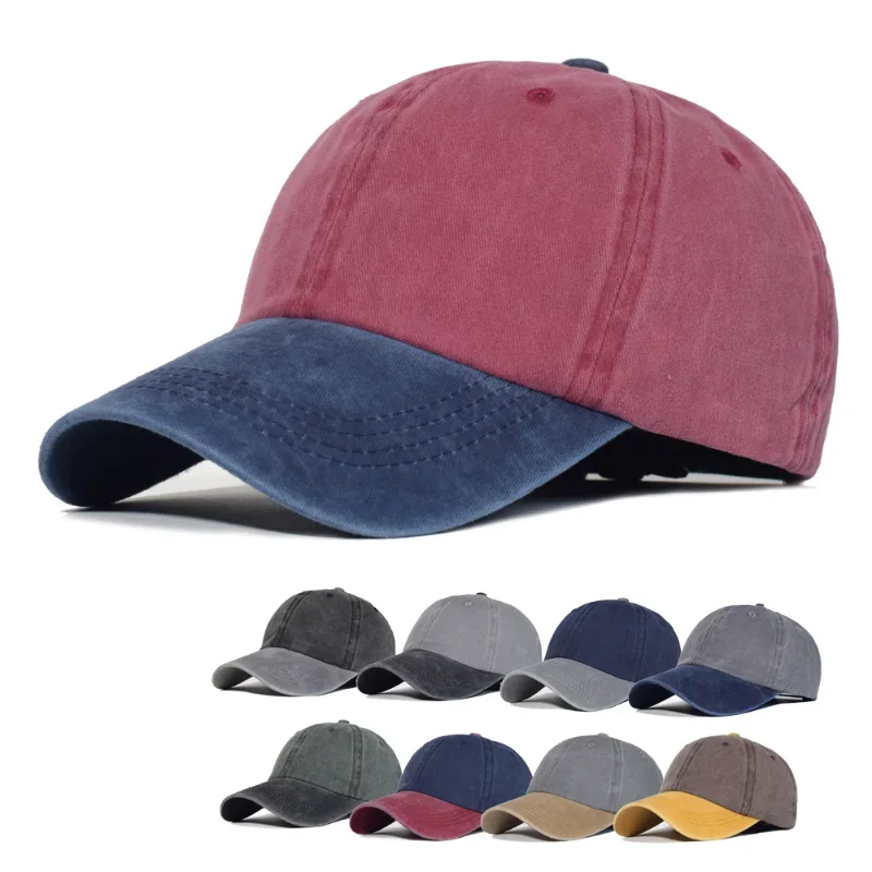 

Fashion WASHED DENIM Baseball Cap Men Women Distressed Faded Caps Sunscreen Hats Adjustable Baseball Hats Outdoor Sports Hats