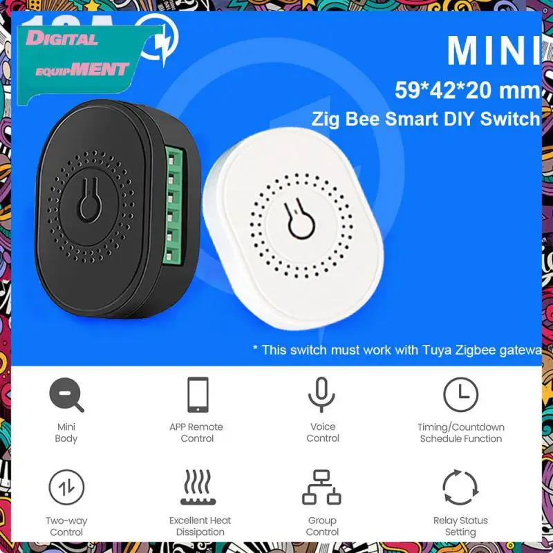 

Smart Life Breaker Switch Zigbee 3.0 2-way Control Switch Mini No Neutral Wire No Neutral Wire Switches Timing 16a 1gang 2gang