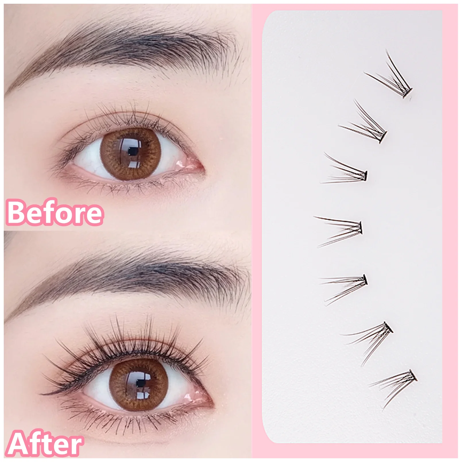 

205Pieces Of False Eyeslashes Personal Eyelash Professional Makeup Individual Cluster EyeLashes Grafting Fake Eye Lash Extension