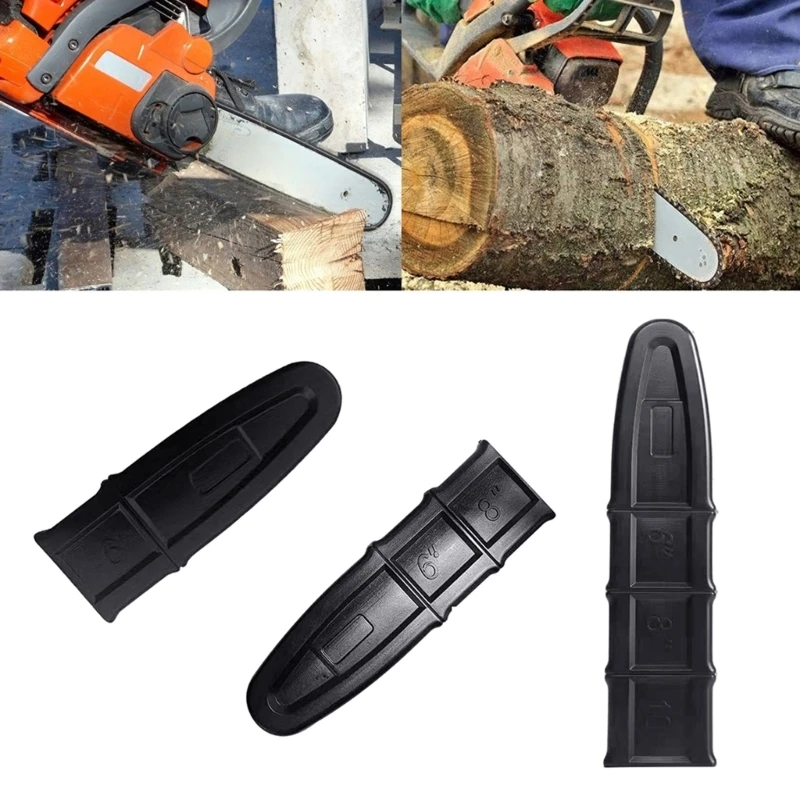 

6/8/10in Pruning Saw Guide Plate Covers Chainsaw Bar Cover Plastic Scabbard Protector Electric Chain Saw Accessory Black