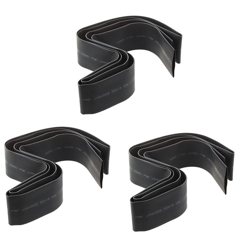 

3X 20Mm Black Heat Shrinkable Tube Shrink Tubing Sleeve Cable Wrap 1M