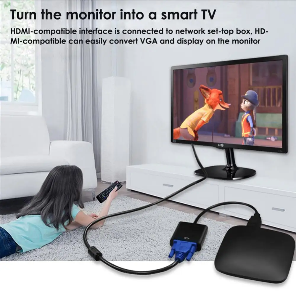 Кабель-адаптер Displayport в VGA, большой dp-vga адаптер для ПК, ноутбука, монитора HDTV, проектора