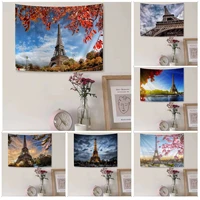 eiffel tower diy wall tapestry indian buddha wall decoration witchcraft bohemian hippie wall hanging sheets