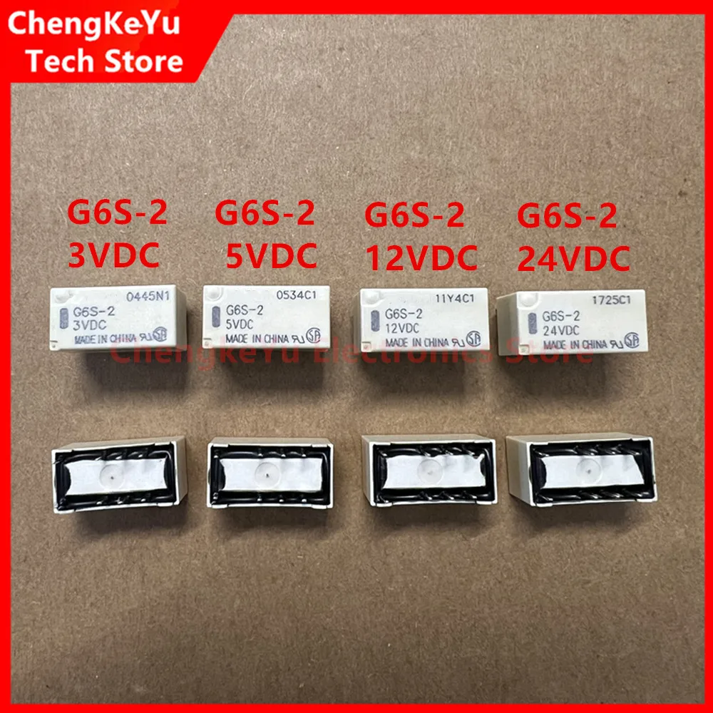Фото 5 шт. 10 шт. оригинальное реле G6S-2-3VDC G6S-2-5VDC G6S-2-12VDC G6S-2-24VDC два открытых два закрытых 8-контактных 2A для OMRON №1