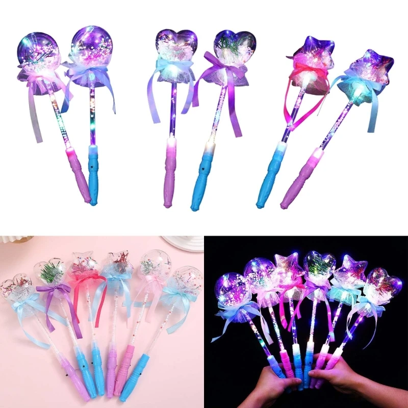 

10PCS Flashing Sticks LED Stick Princess Wand Stage Props Festival Party Light Up Fairy Wand Toy Girls Party Favor