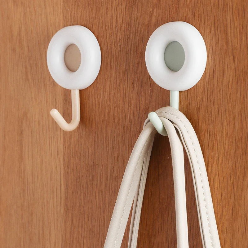 

4PCS Adhesive Strong Hooks Kitchen Door Wall Hanging Rack Toilet Bathroom Towel Traceless Hooks Home Storage Hanger Accessories