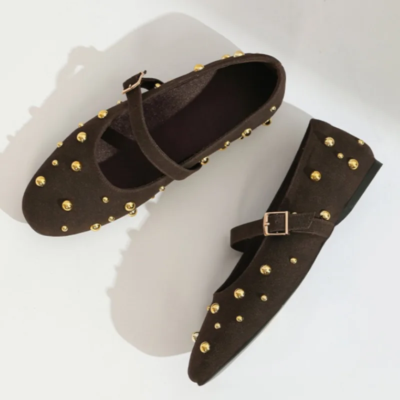 Женские туфли Мэри Джейн с круглым носком на металлической подошве