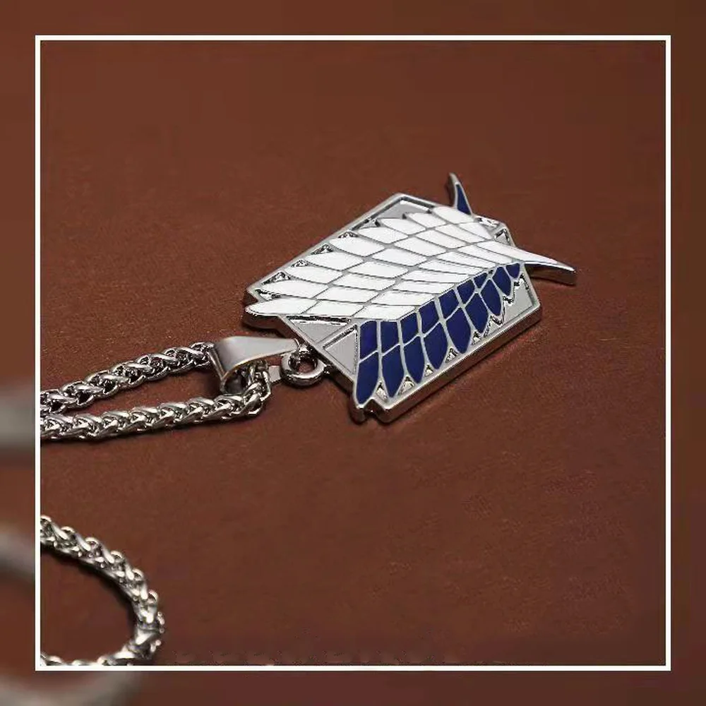 Ожерелье с подвеской в японском стиле атака на Титанов для женщин и мужчин колье