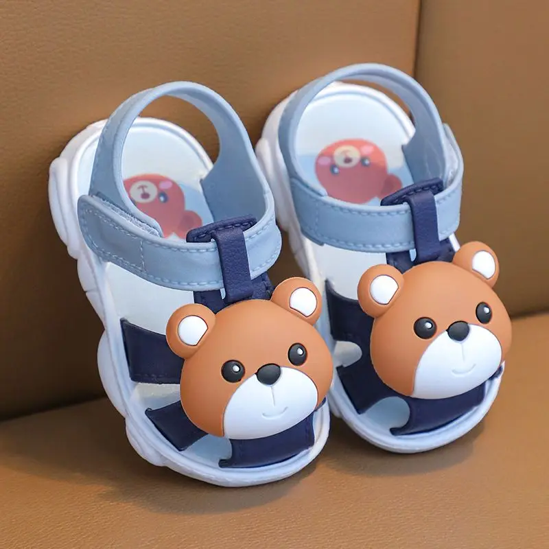 Breathable Sandals Summer New Children Beach Sandals Soft Sole Anti-slip Outdoor Boys Girls Slippers Baby Slides Toddler Shoes