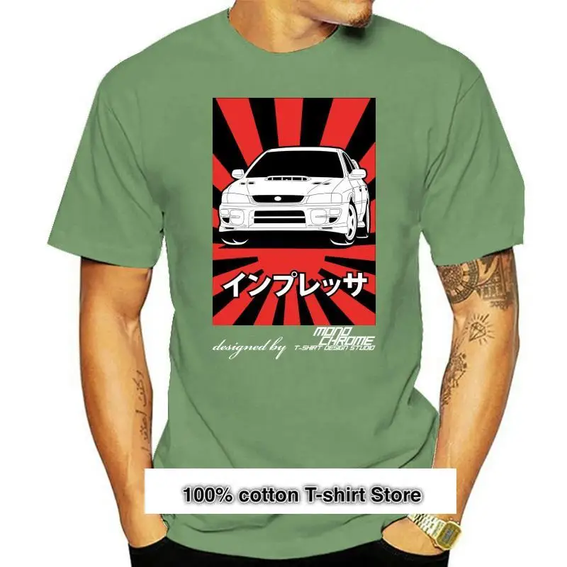 

Camiseta Impreza WRX tipo-ra STi versión V GC8 para hombre, ropa de prealgodón, 100% algodón